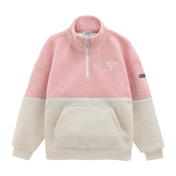 Pink sherpa best sale quarter zip hoodie