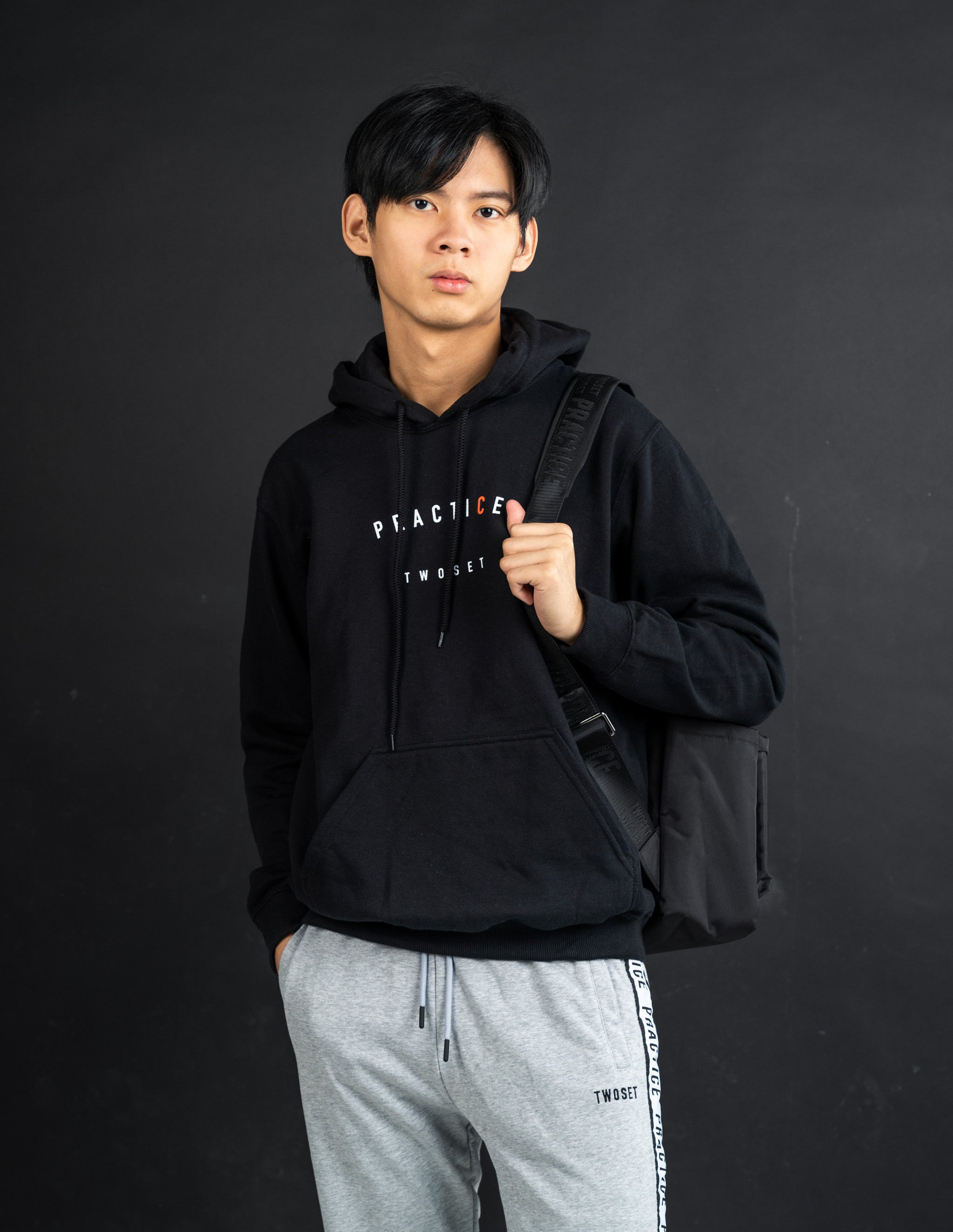 TwoSet Black Practice Hoodie